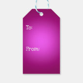 Witte schijnwerper op roze cadeaulabel (Achterkant)