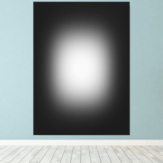 Witte schijnwerper op zwart canvas afdruk (Insitu (Houten vloer))