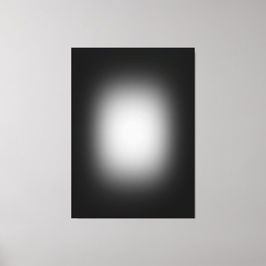 Witte schijnwerper op zwart canvas afdruk (Voorkant)