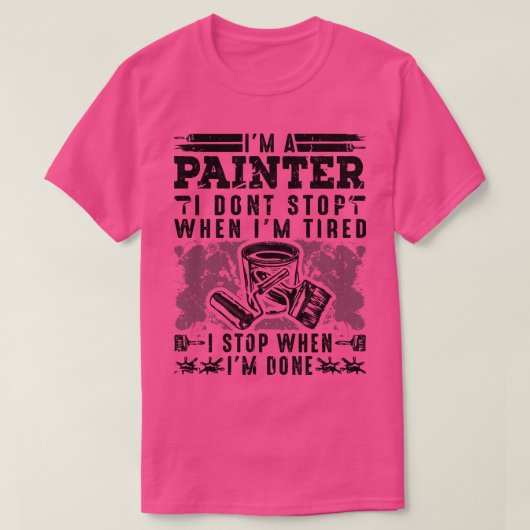 Witte schilders t-shirt (Design voorkant)
