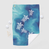 Witte schildpadden in de Blauwe Oceaan Golfhanddoek (Insitu)