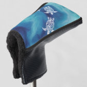 Witte schildpadden in de Blauwe Oceaan Golfheadcover (3/4 voorkant)