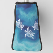 Witte schildpadden in de Blauwe Oceaan Golfheadcover (Draai 90)