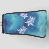 Witte schildpadden in de Blauwe Oceaan Golfheadcover (Voorkant)
