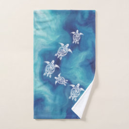 Witte schildpadden in de Blauwe Oceaan Handdoek