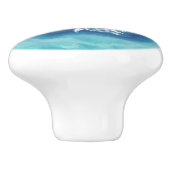 Witte schildpadden in de Blauwe Oceaan Keramische Knop (Zijkant)