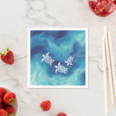 Witte schildpadden in de Blauwe Oceaan Servet (Insitu)