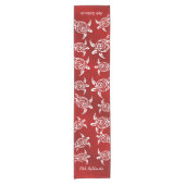 Witte schildpadden Rood | Mele Kalikimaka Korte Tafelloper (Voorkant)