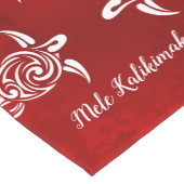 Witte schildpadden Rood | Mele Kalikimaka Korte Tafelloper (Hoek)