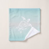 Witte schildpadden strand thema bad handdoek (Wasdoekje)
