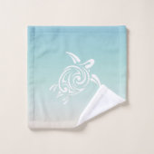 Witte schildpadden strand thema bad handdoek (Wasdoekje)