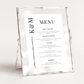 Witte Schone Lijn Bruiloft Diner Menu