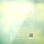 Witte Schone Praktische Openingstijden Qr Code Raamsticker (Vel 3)