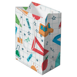 Witte schoolspullen medium cadeauzakje