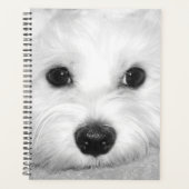 Witte Schoonheid Maltese Hond Mam Planner (Voorkant)