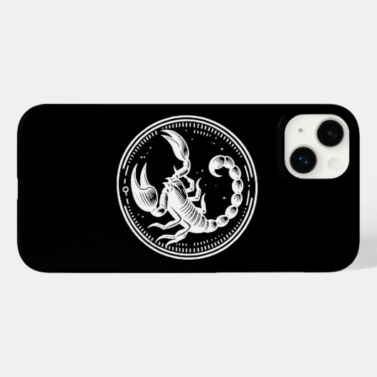 Witte Schorpioen Astrologie Zodiac Teken Schorpioe Case-Mate iPhone Case (Achterkant (horizontaal))