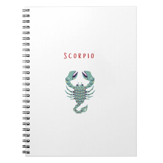 Witte Schorpioen, sterrenbeeld, sterrenbeeld Notitieboek (Voorkant)