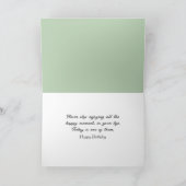 Witte Schotse Hoogland Kalf in Daisies Verjaardag Kaart (Binnen)