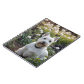 Witte Schotse Terriër met zwarte witte Rozen, Notitieboek (Linkerzijde)