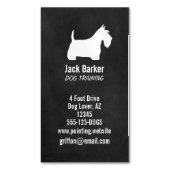 Witte Schotse Terriër Silhouet Chalkboard stijl Magnetisch Visitekaartje (Voorkant Verticaal)