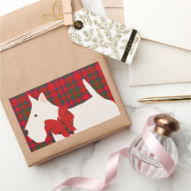 Witte Schotse Terrier Tartan