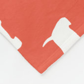 Witte Schotse Terriers | Scottie Dog Silhouettes Fleece Deken (Hoek)