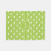 Witte Schotse Terriers (Scottie Dogs) Lime Green Fleece Deken (Voorkant (Horizontaal))