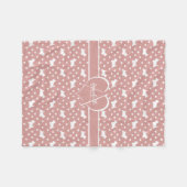 Witte Schotse Terriers (Scottie Dogs) - Roze Fleece Deken (Voorkant (Horizontaal))