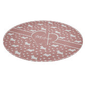 Witte Schotse Terriers (Scottie Dogs) - Roze Snijplank (Hoek)