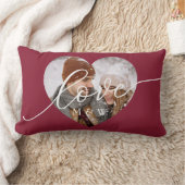 Witte Schrift Hart Foto Rode Lenden Kussen (Deken)