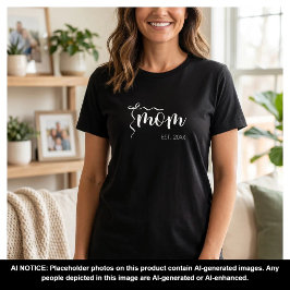 Witte Schrift Opricht Moeder Strik Cute  T-shirt