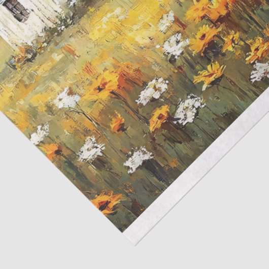 Witte Schuur Antiek Geel Truck Decoupage Tissuepapier