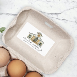 Witte Schuur Boerderij Homestead Eierdoos Label