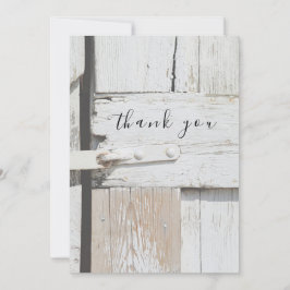 Witte schuur hout rustieke flat dank u kaart