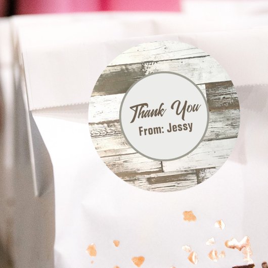 Witte schuur hout rustieke westerne land partij gu ronde sticker