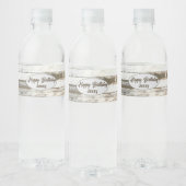 Witte schuur hout rustieke westerne land partij gu waterfles etiket (Flessen)