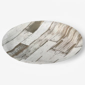 Witte schuur houtnerf rustieke westerne land parti papieren bordje (Gekanteld)