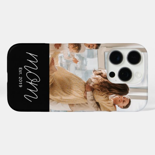 Witte script gevestigde moeder aanpasbaar Case-Mate iPhone case (Achterkant (horizontaal))