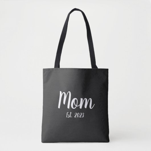 Witte Script Gevestigde Moeder Tote Bag (Voorkant)