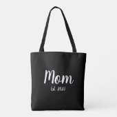 Witte Script Gevestigde Moeder Tote Bag (Achterkant)