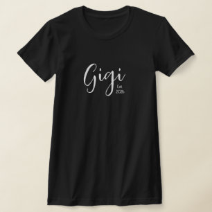 Witte Script Gigi Opgericht T-shirt