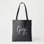 Witte Script Gigi Opgericht Tote Bag (Voorkant)