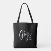 Witte Script Gigi Opgericht Tote Bag (Achterkant)