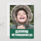witte script kerstkaart (Voorkant)