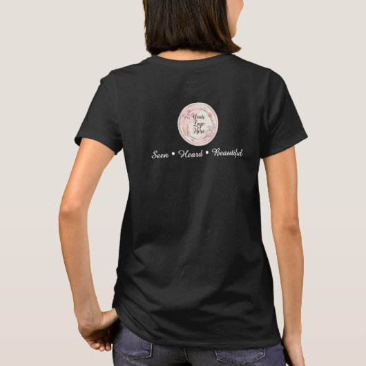 Witte Script Logo Make-up Bezetting T-shirt (Achterkant)