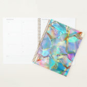 Witte Script Naam op Opal achtergrond, Jaar Planner (Display)