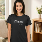 Witte Script Opgerichte Moeder Cute Hartjes T-shirt
