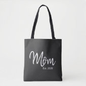 Witte Script Opgerichte Moeder Tote Bag (Voorkant)