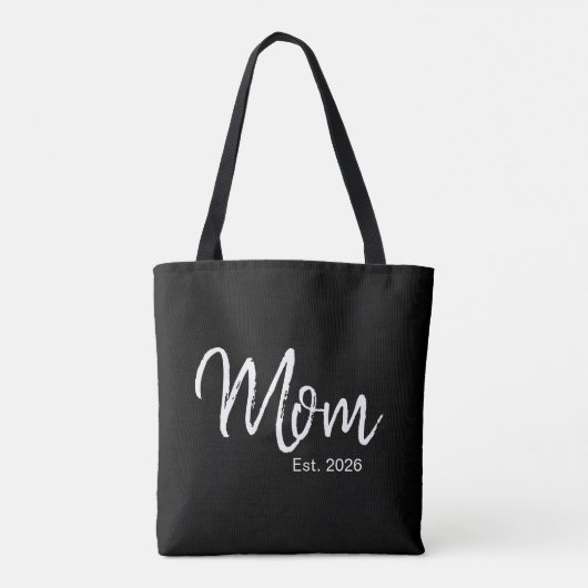 Witte Script Opgerichte Moeder Tote Bag (Achterkant)