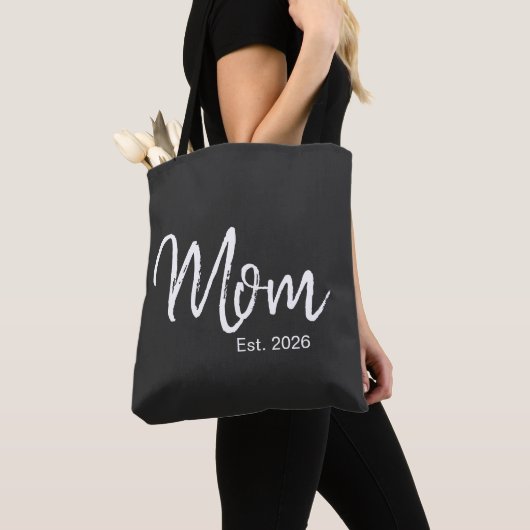 Witte Script Opgerichte Moeder Tote Bag (Dichtbij)